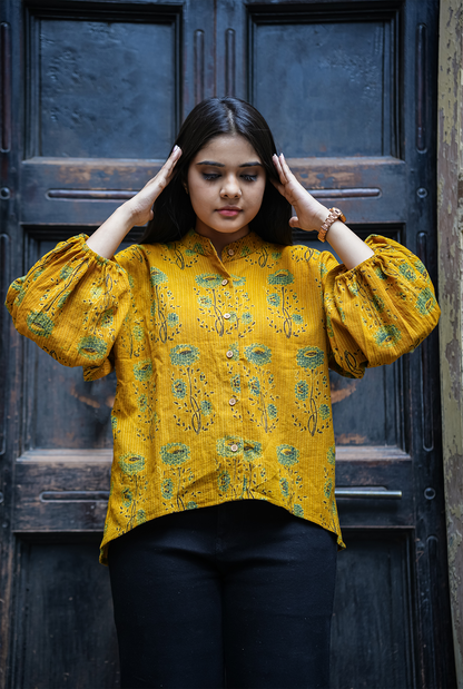 Block print shirt