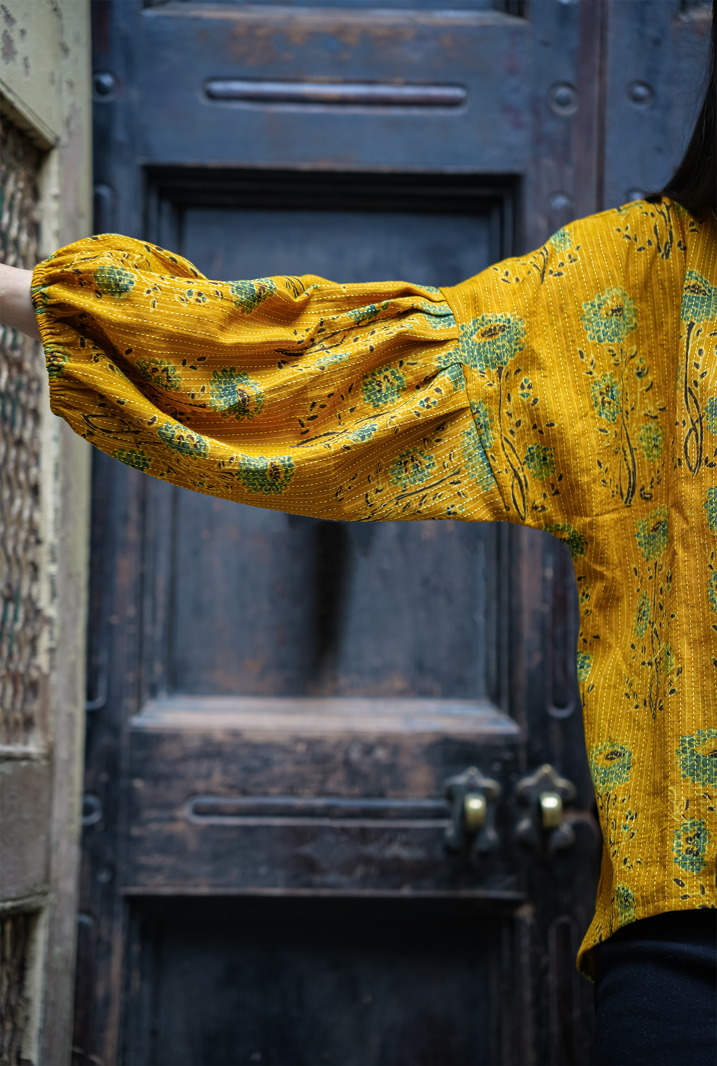 Block print shirt