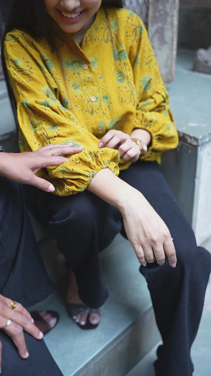 Block print shirt